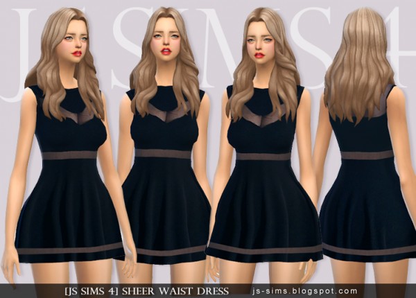  JS Sims 4: Sheer Waist Dress