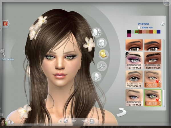  The Sims Resource: Affable Eyebrow by Tsminh 3