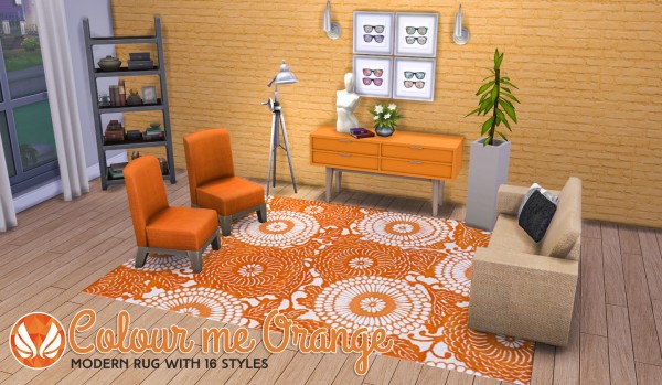  Simsational designs: Colour Me Orange Modern Rugs