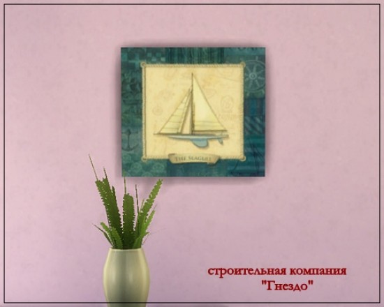  Sims 3 by Mulena: Decoupage picture Sea ship