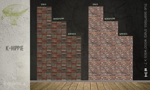  Mod The Sims: 7 brick walls   true seamless   volume 3 by Blackgryffin