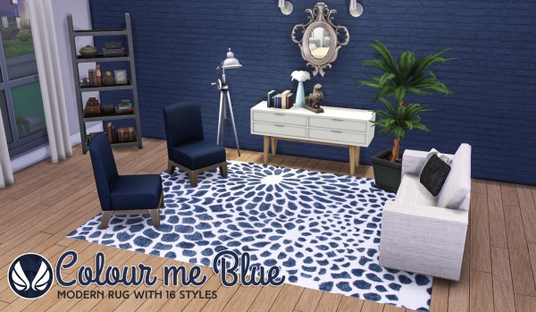 Simsational designs: Colour Me Blue Modern Rugs