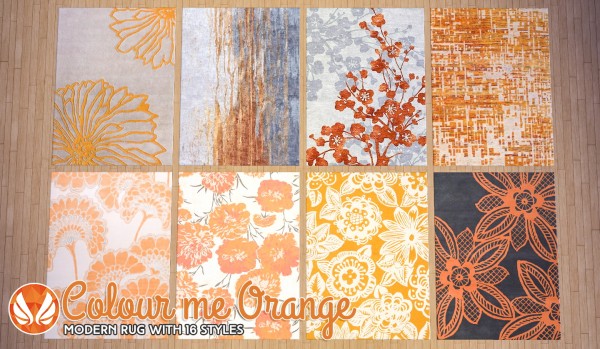  Simsational designs: Colour Me Orange Modern Rugs