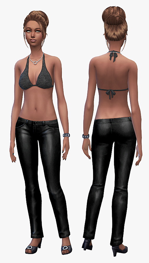 19 Sims 4 Blog: Leather pants set