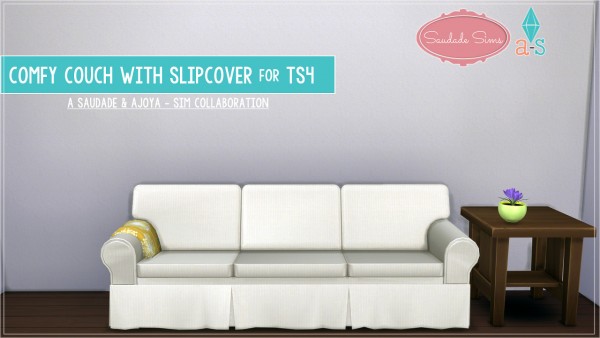  Saudade Sims: Comfty Couch with Slipcovers