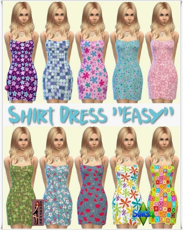  Annett`s Sims 4 Welt: Shirt Dress Easy 