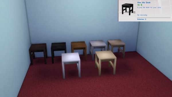  Mod The Sims: One tile desk by necrodog