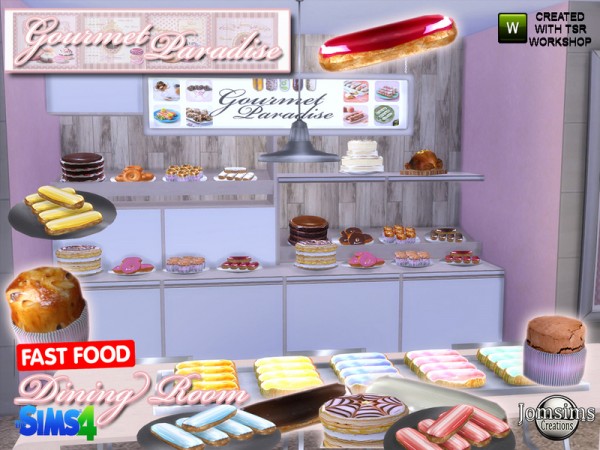  The Sims Resource: Gourmet paradise dining room by JomSims