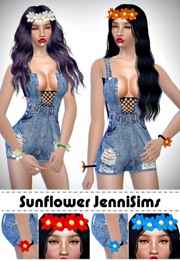  Jenni Sims: Sets of Accessory Sunflower   Bracelet dual, headband