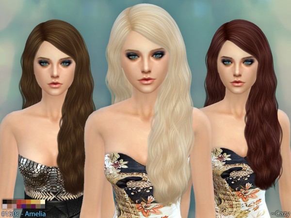  The Sims Resource: Amelia Hairstyle by Cazy