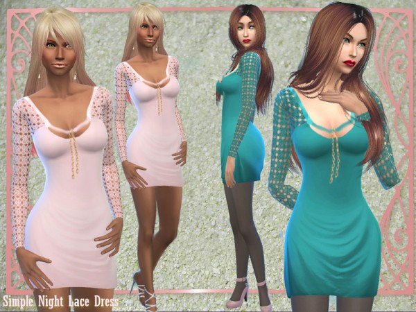  The Sims Resource: Simple Lace Dress
