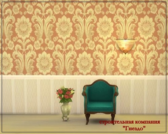  Sims 3 by Mulena: Wallpaper Classic Damascus