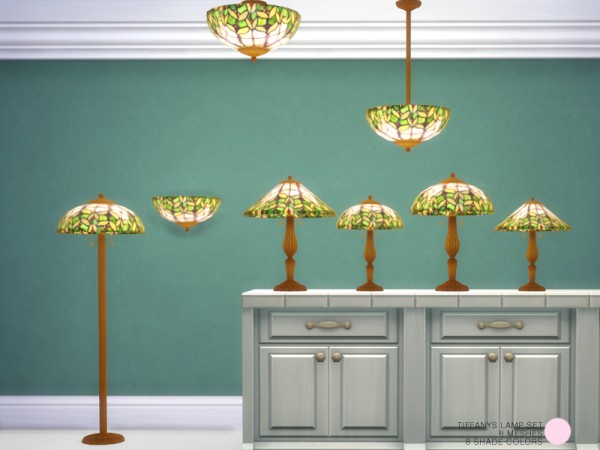  The Sims Resource: Tiffanys Lamp Set by DOT