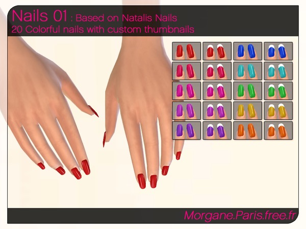  The Sims Resource: Nails 01 by MorganeParis