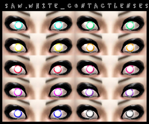  Decay Clown Sims: White Contact Lenses