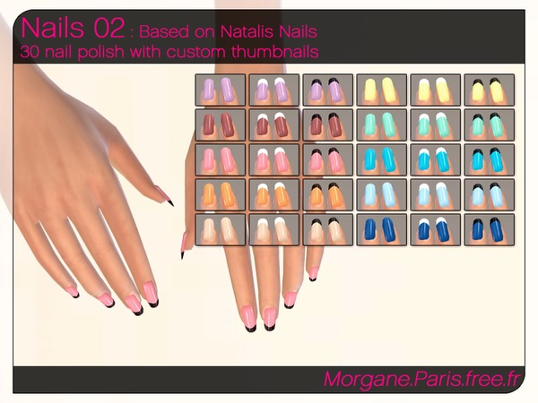  The Sims Resource: Nails 02 by MorganeParis