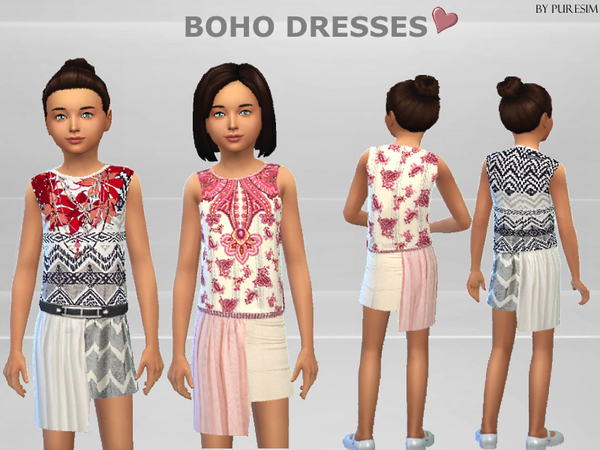  The Sims Resource: Boho Dresses by Puresim