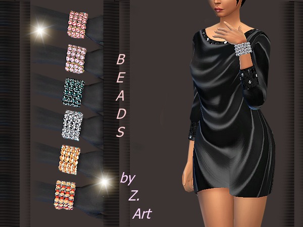  The Sims Resource: Colorful Beads by Zuckerschnute20