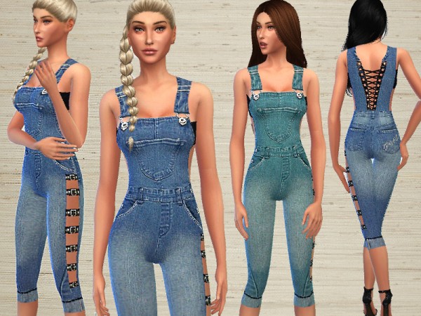  The Sims Resource: Denim Jumpsuit by Puresim