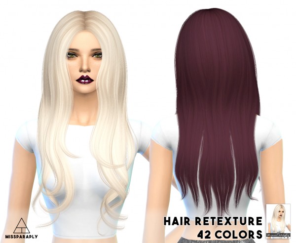 Miss Paraply Hair Retexture Alesso 60′s 42 Colors • Sims 4 Downloads