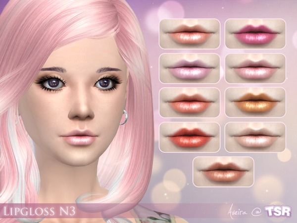  The Sims Resource: Lipgloss N3 by Aveira