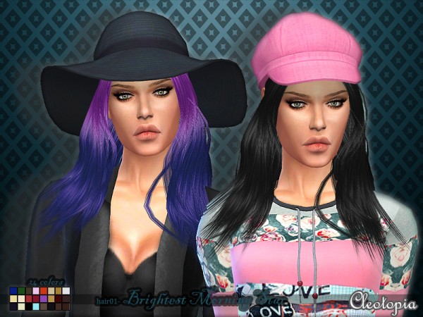  The Sims Resource: Hair01   Brightest Morning Star by Cleotopia