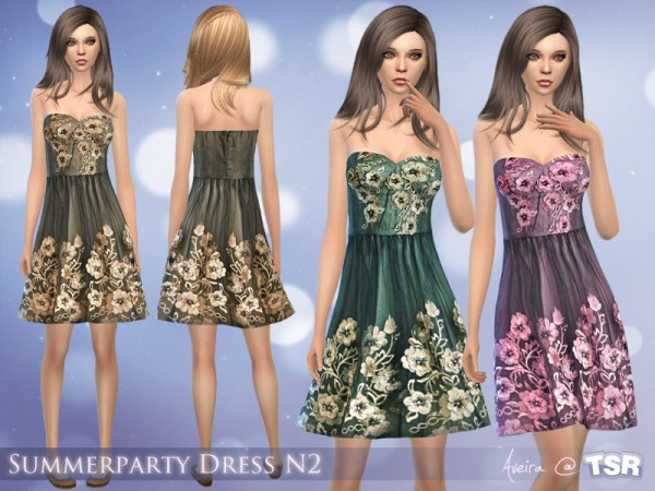  The Sims Resource: Summer party dress N2 by Aveira