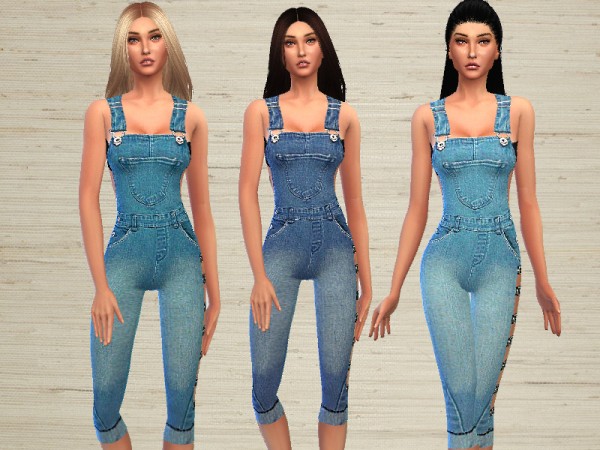  The Sims Resource: Denim Jumpsuit by Puresim