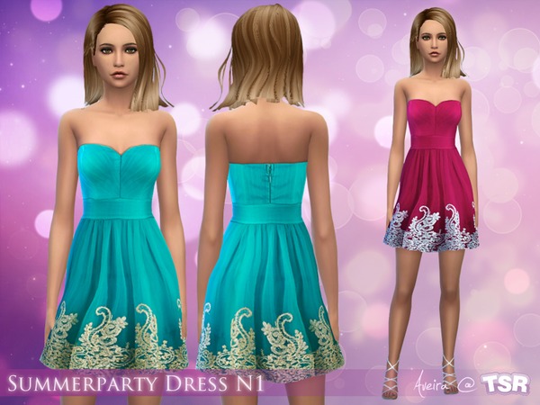  The Sims Resource: Summerparty Dress N1
