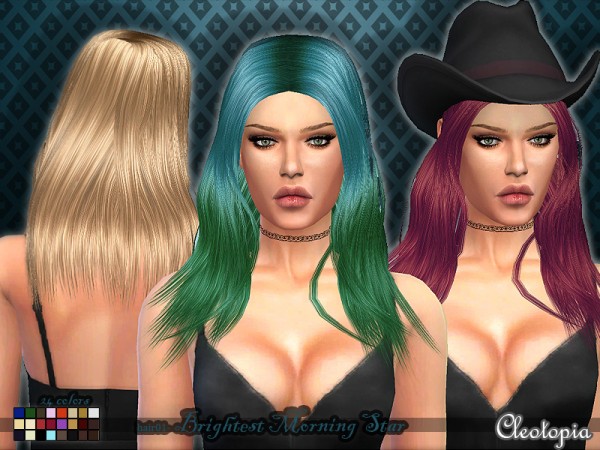  The Sims Resource: Hair01   Brightest Morning Star by Cleotopia