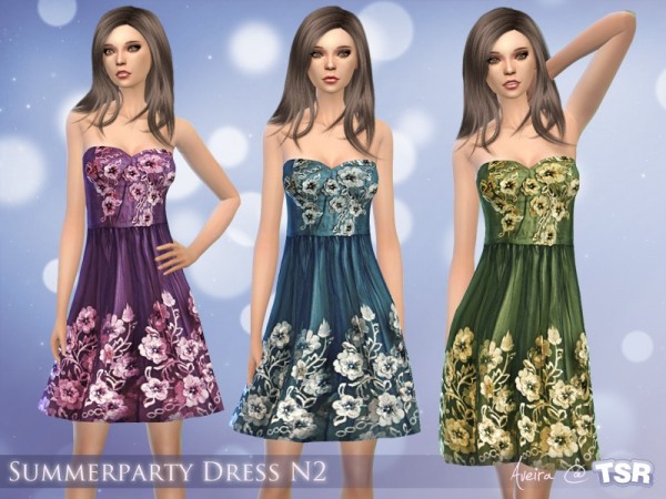  The Sims Resource: Summer party dress N2 by Aveira