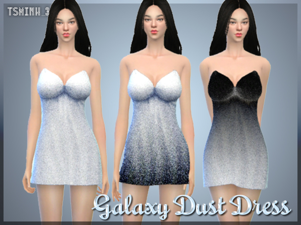  The Sims Resource: Galaxy Dust Dress by tsminh 3