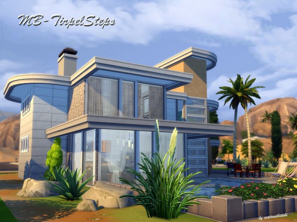  The Sims Resource: Triple Steps house by matomibotaki