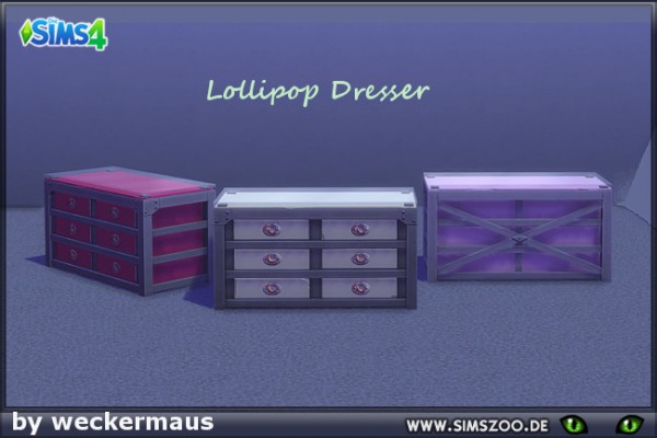 Blackys Sims 4 Zoo: Lollipop Dresser by weckermaus
