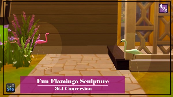  The Stories Sims Tell: Fun flamingo sculpture converted
