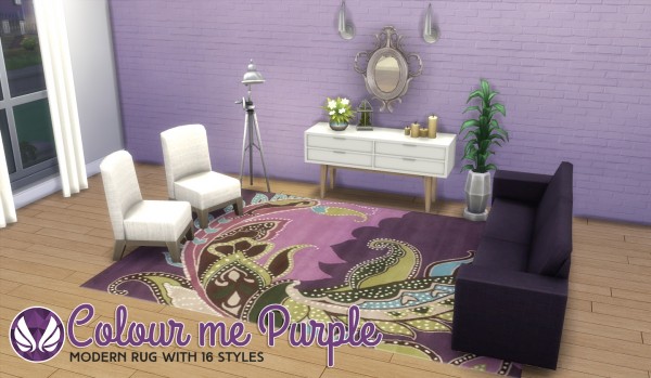  Simsational designs: Colour Me Purple Modern Rugs