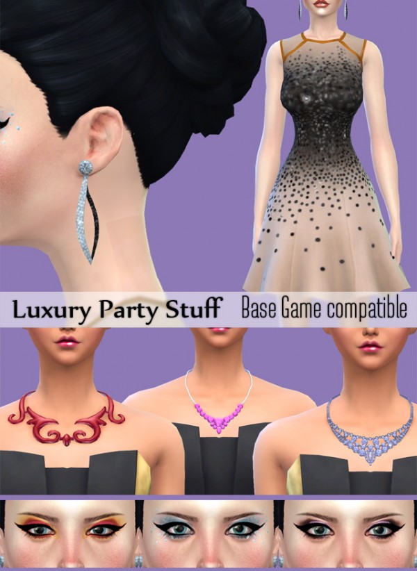  Jenni Sims: Luxury Party Stuff   EyeShadow, necklace, dress, earrings