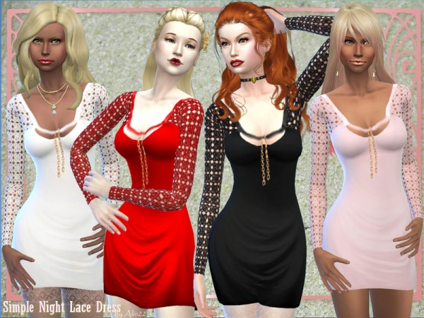  The Sims Resource: Simple Lace Dress