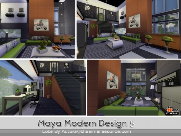  The Sims Resource: Maya Modern Design 5 by Autaki