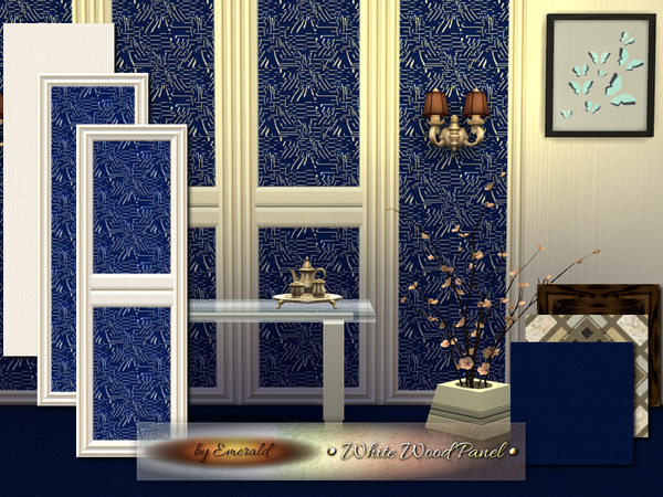  The Sims Resource: White Wood Panel by emerald