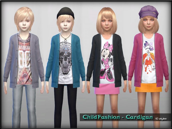  The Sims Resource: ChildFashion   Cardigan by ShojoAngel