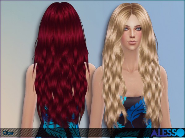  The Sims Resource: Alesso   Glow (Hair)