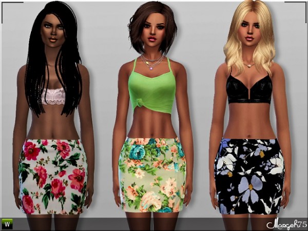  Sims 3 Addictions: Floral Bodycon Skirts