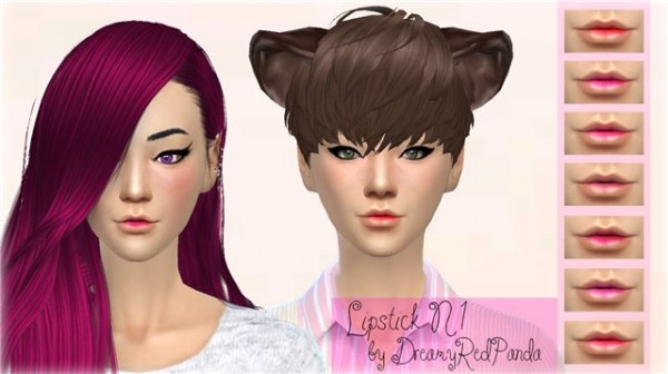  The Sims Models: Tattoo & Lipstick for TS4 by DreamyRedPanda