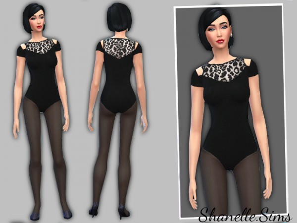  The Sims Resource: Leopard Bodysuit by shanelle.sims