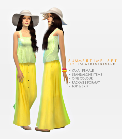  Sims Fans: Summertime set by Tangerinesimblr