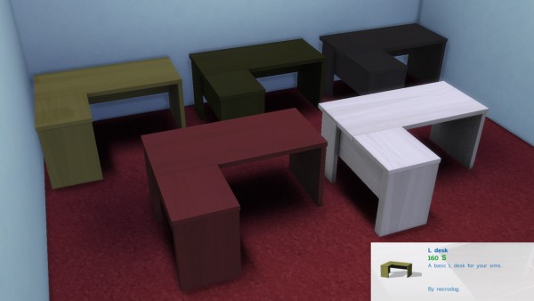 Mod The Sims: L desk by necrodog
