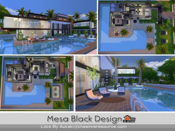  The Sims Resource: Mesa Black Design by Autaki