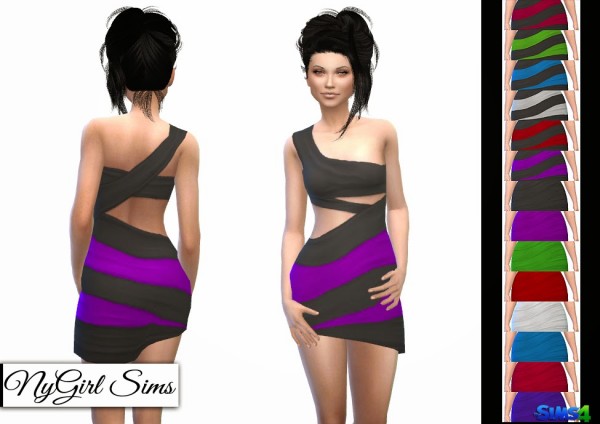  NY Girl Sims: Diagonal Dress Conversion