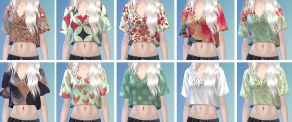  The simsperience: 10 Crop Top Recolors